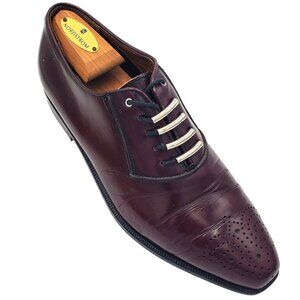 Italy Giorgio Brutini Men's size 8 Burgundy Leather oxford dress shoes